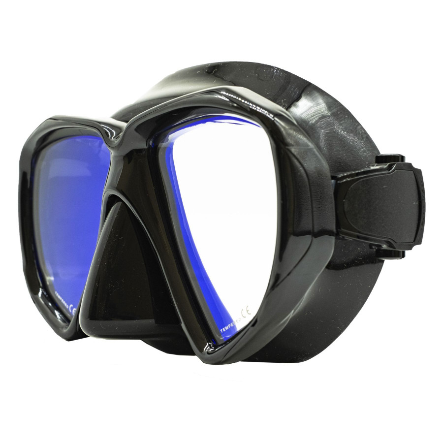 Máscara Marlin TURBO Negro con lente de espejo amarillo - Vista 3
