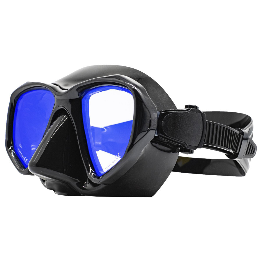 Máscara Marlin TRITON Negro con lente de espejo amarillo - Vista 4