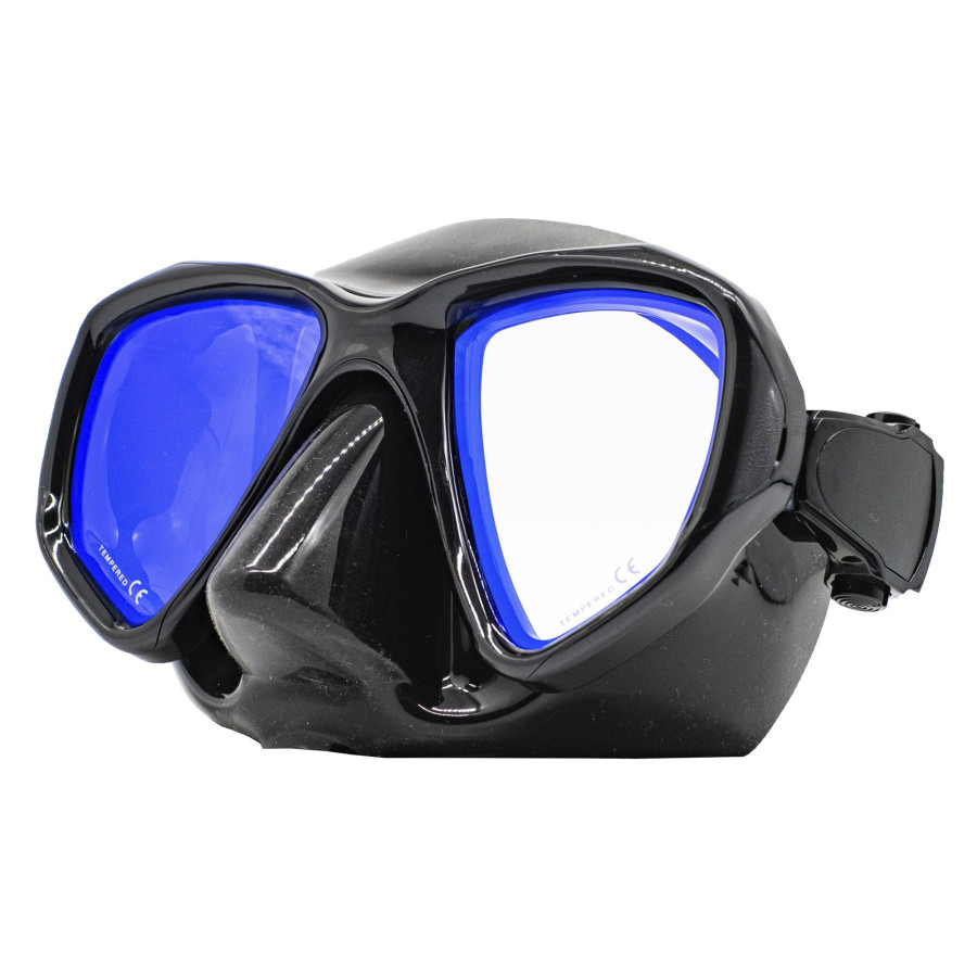 Máscara Marlin TRITON Negro con lente de espejo amarillo - Vista 3