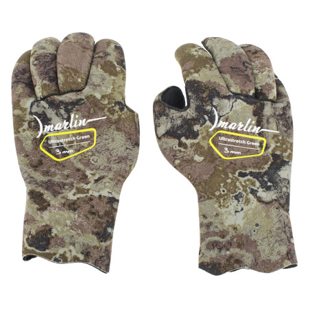 Guantes Marlin ULTRASTRETCH 3 mm Verde Camuflaje