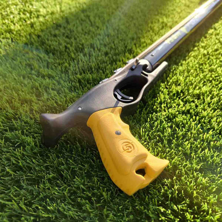 Fusil PS-Dive Waza Carbon con Guía integral cabezal abierto y doble goma