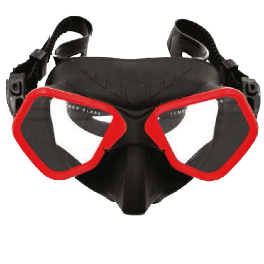 Máscara Ps Dive  HYDRO RED. Reducido volumen. Negra con marco rojo - Vista 5