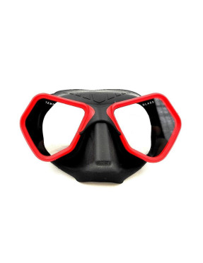 Máscara Ps Dive HYDRO RED. Reducido volumen. Negra con marco rojo | Marlinsubnorte