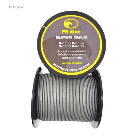 DYNA SUPER Dyneema con forro encerado PS Dive varios diámetros y colores | Marlinsubnorte