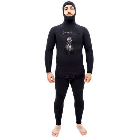 Traje de neopreno Marlin ELEMENT negro 5 mm para pesca submarina