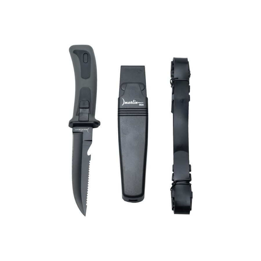 Puñal Marlin SEA 420SS doble filo con funda y correas - Vista 5