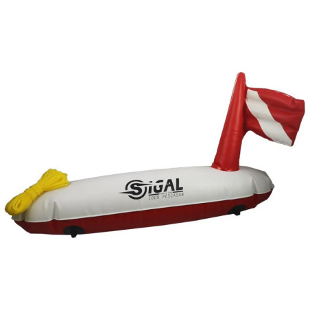 Boya torpedo Sigalsub rojo/blanco