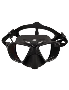 Máscara Sigalsub X-WIDE en silicona flexible negra opaca | Marlinsubnorte