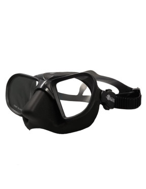 Máscara Sigalsub X-WIDE en silicona flexible negra opaca | Marlinsubnorte