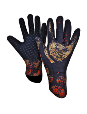 Guantes Sigalsub Hydra 2 mm camuflaje rojo | Marlinsubnorte