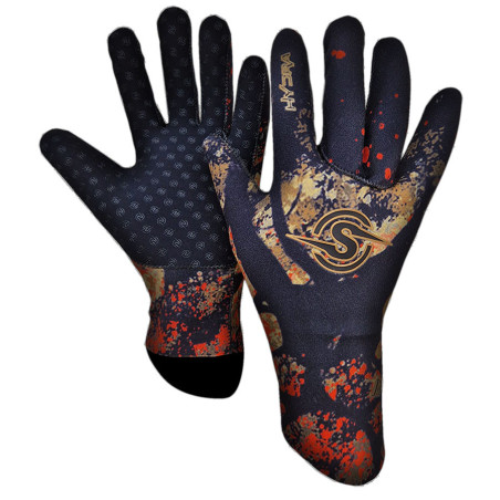 Guantes SIGAL Hydra 2 mm camuflaje rojo