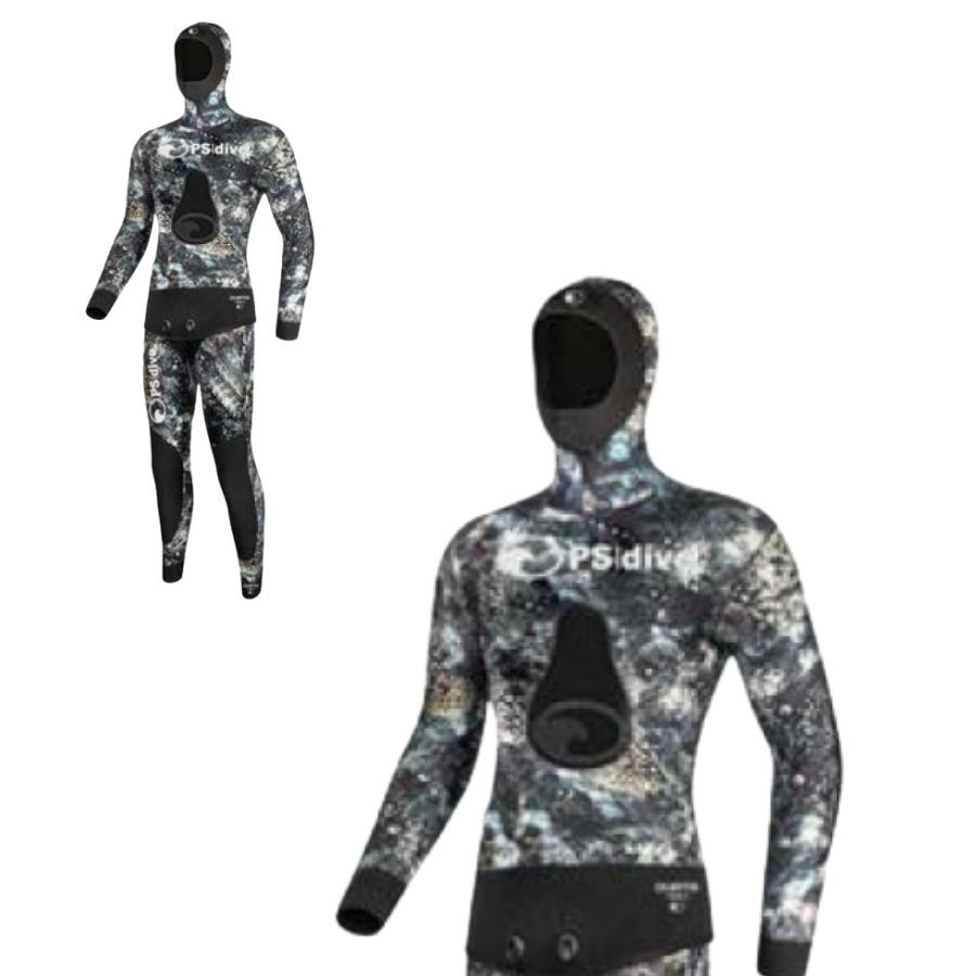 Chaqueta PS Dive Ovata 5 mm microporoso mimético pesca submarina | Marlinsubnorte
