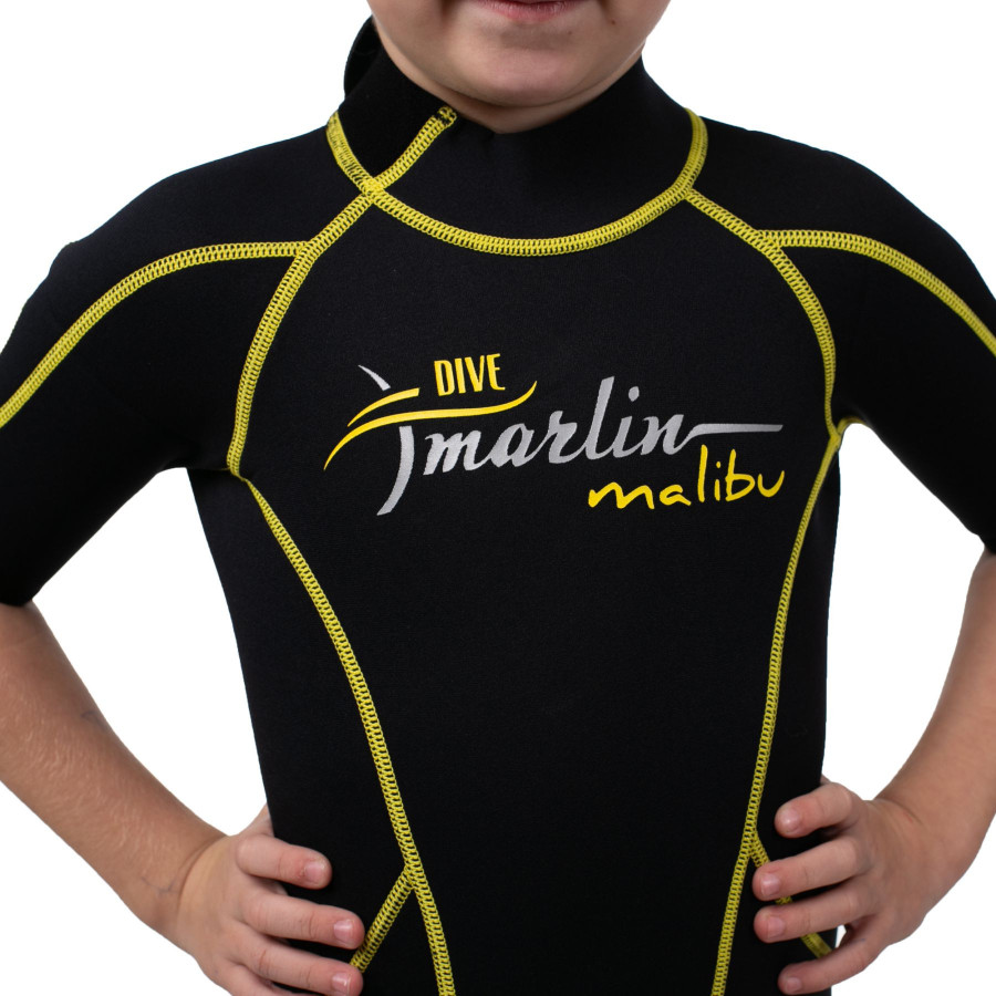 Traje de Neopreno Marlin Malibu Shorty Junior 2,5 mm negro amarillo - Vista 5