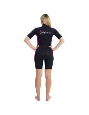 Traje shorty Marlin Costa Lady 2 mm negro/violeta | Marlinsubnorte