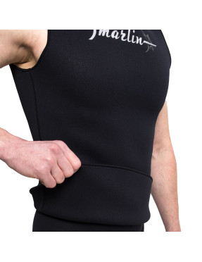 Chaleco con capucha Marlin HOODED VEST NYLON 2 mm Negro | Marlinsubnorte