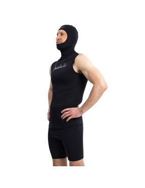 Chaleco con capucha Marlin HOODED VEST NYLON 2 mm Negro | Marlinsubnorte