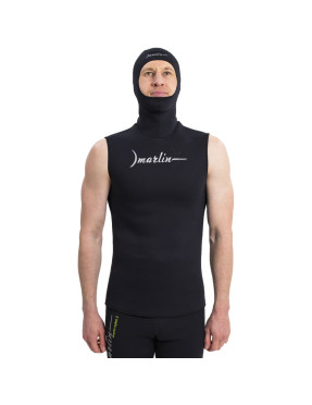 Chaleco con capucha Marlin HOODED VEST NYLON 2 mm Negro | Marlinsubnorte