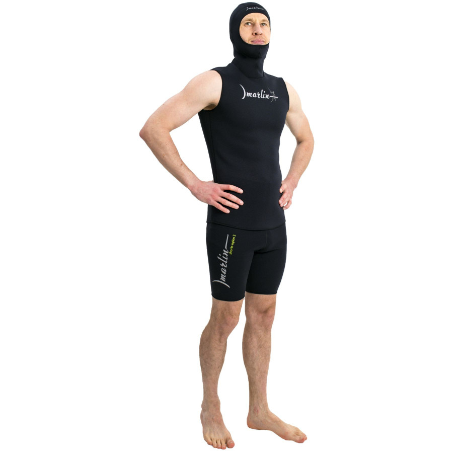Chaleco con capucha Marlin HOODED VEST NYLON 2 mm Negro - Vista 2
