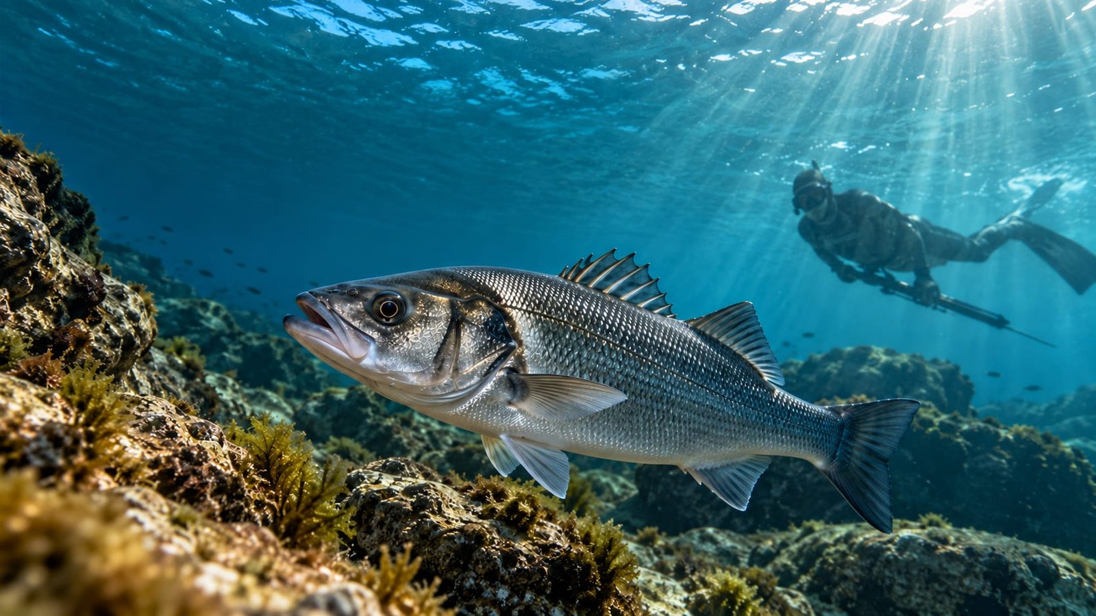 Pesca submarina de lubina en España 2026: tallas mínimas y normativa