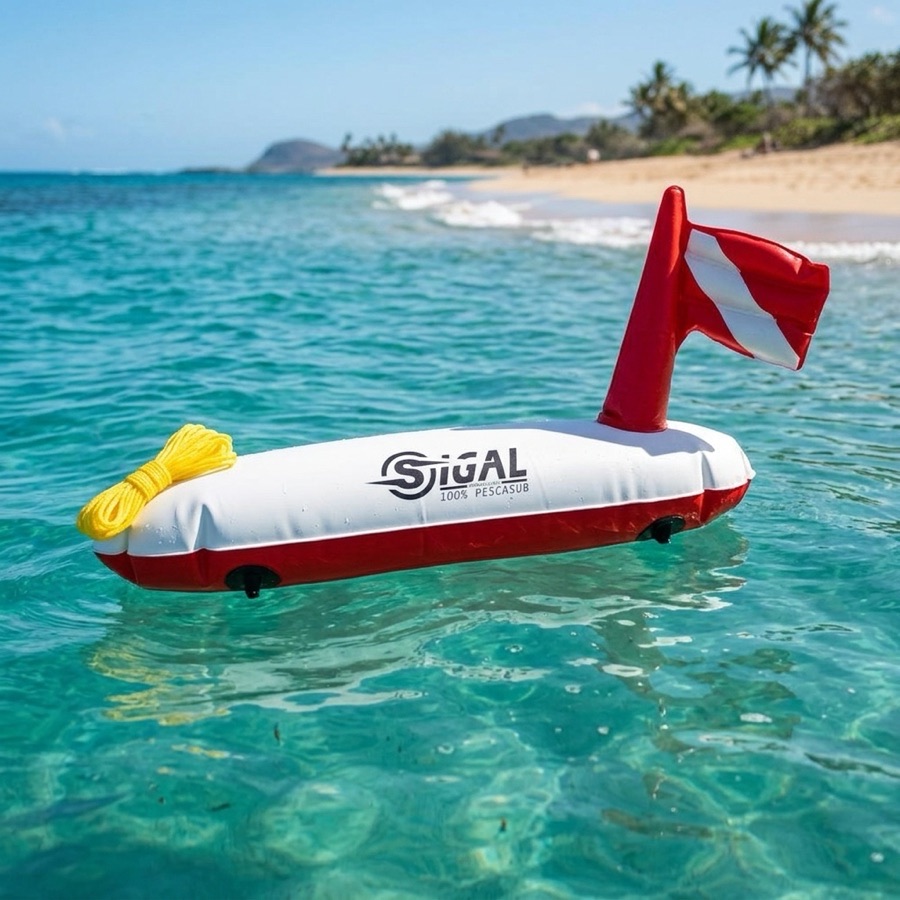 Boya torpedo Sigalsub rojo/blanco