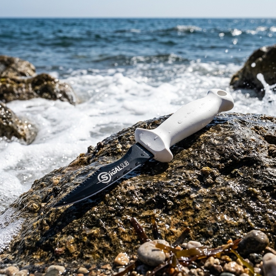 Cuchillo Sigalsub Stiletto Blanco