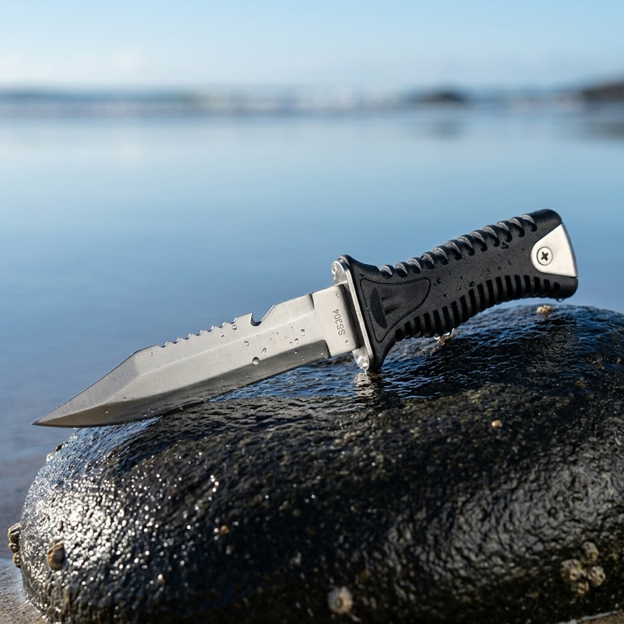 Cuchillo Marlin TORTUGA 304SS para pesca submarina y buceo