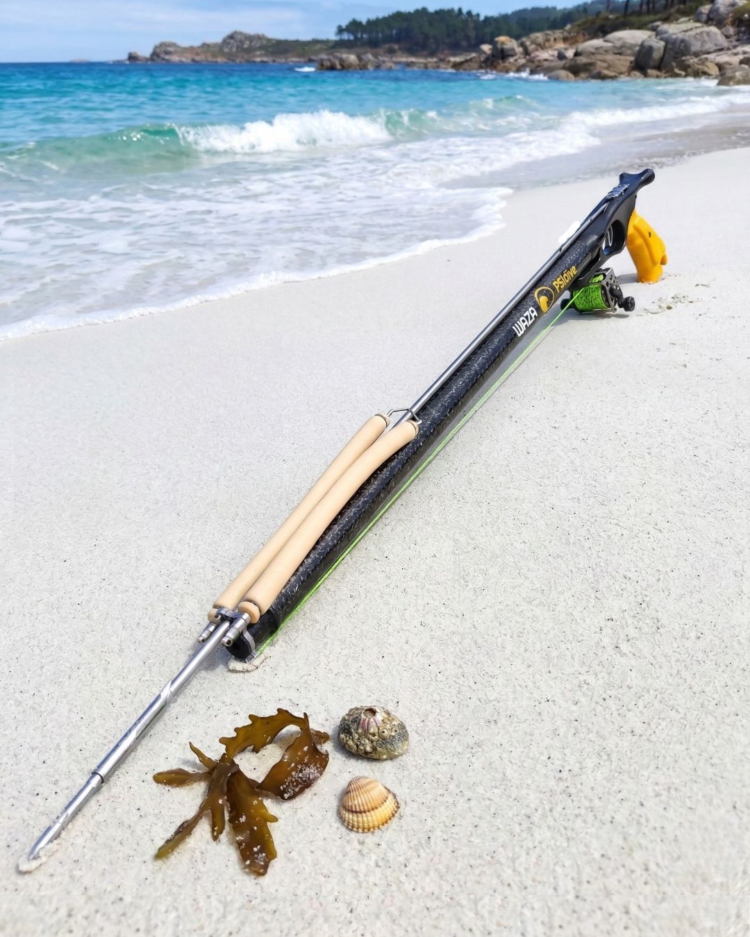 Fusil Ps-Dive Waza Carbon con Guía Paralela Cabezal y Goma Doble