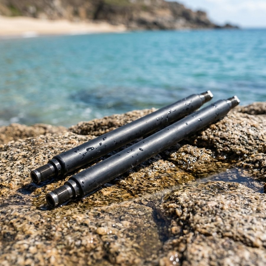Gomas fusil Sigalsub Black con casquillos roscados