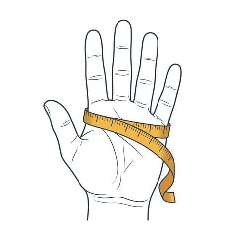 Cómo medir la palma de la mano para guantes de neopreno