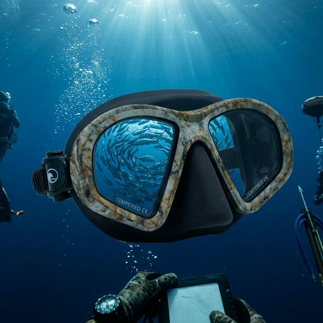 Máscara Ps Dive PACIFIC-CAMUFLAJE reducido volumen y gran campo de visión | Marlinsubnorte