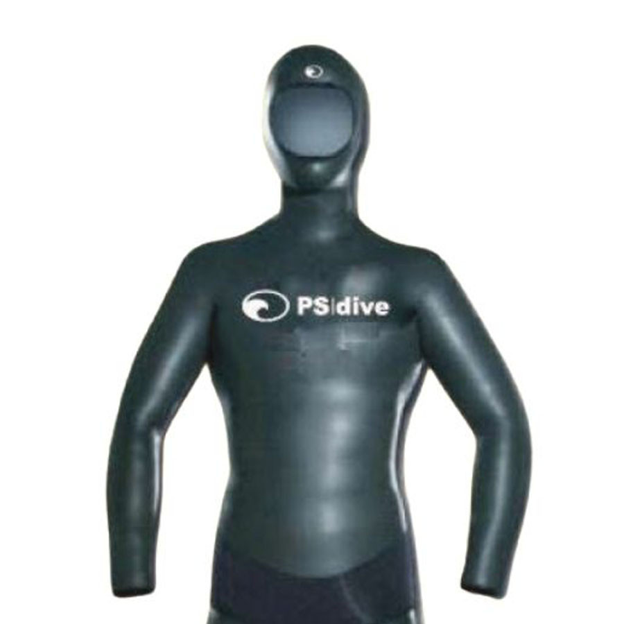 Chaqueta PS Dive Chicle neopreno liso negro | Marlinsubnorte