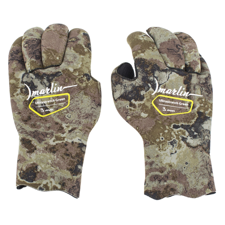 Guantes Marlin ULTRASTRETCH 3 mm Verde Camuflaje - Vista 2