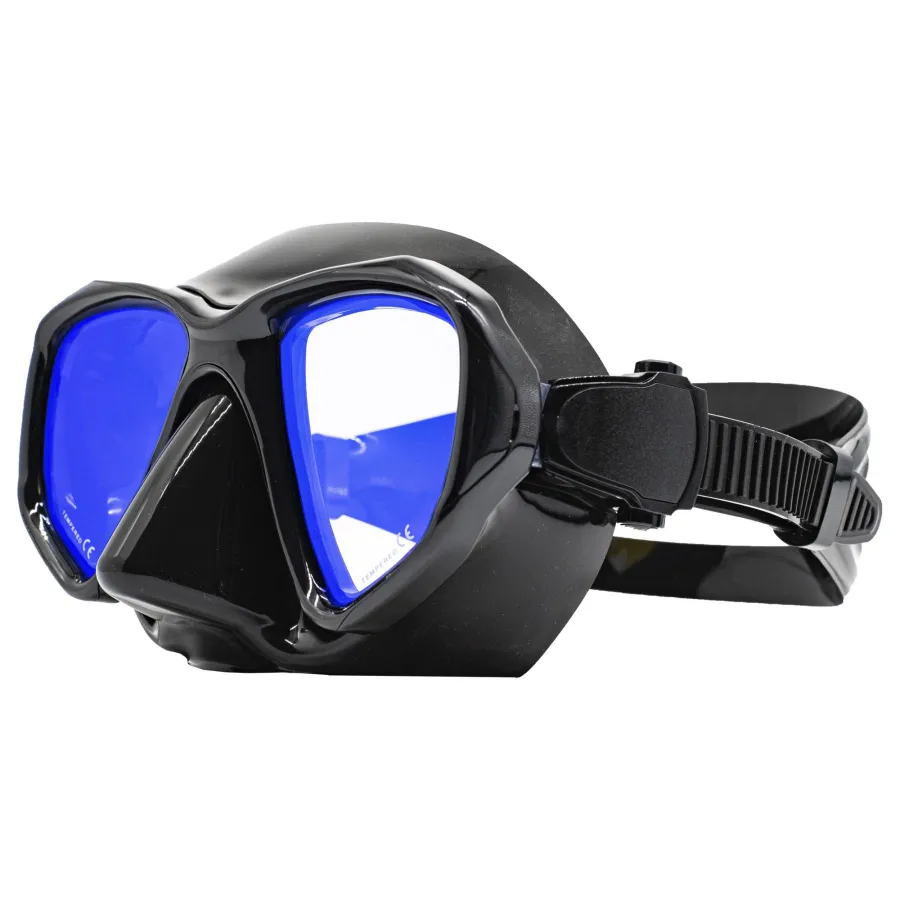 Máscara Marlin TRITON Negro con lente de espejo amarillo - Vista 4