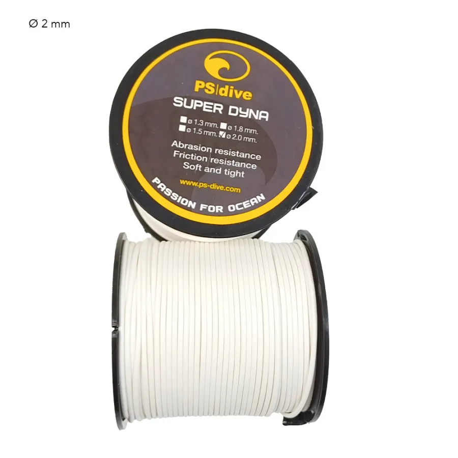 DYNA SUPER Dyneema con forro encerado PS Dive varios diámetros y colores - Vista 1