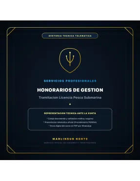 Honorarios Gestión Técnica y Tramitación Telemática Licencia de Pesca