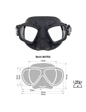 Máscara Marlin Matrix con lente espejo o | Marlinsubnorte