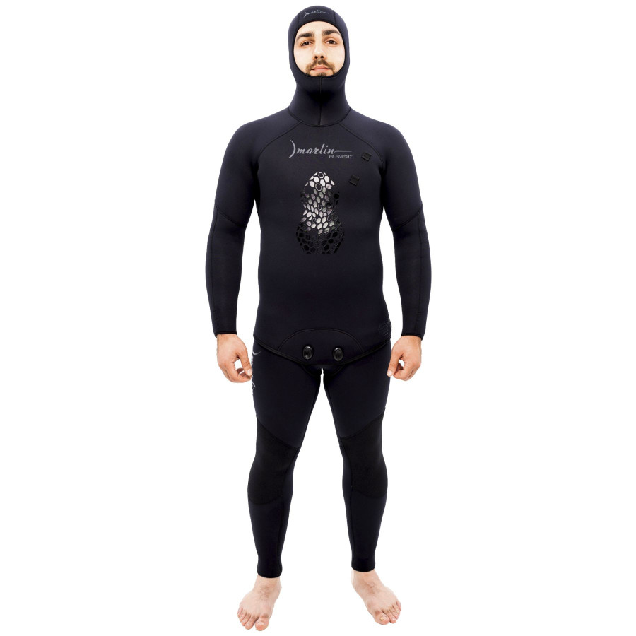 Traje de neopreno Marlin ELEMENT negro 5 mm para pesca submarina - Vista 2