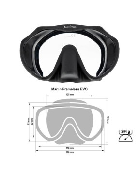 Máscara Marlin Frameless Evo, buceo y snorkel | Marlinsubnorte