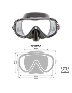 Máscara Marlin Look para pesca submarina y buceo | Marlinsubnorte