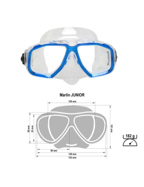 Máscara Marlin Junior Infantil 6 a 12 años para | Marlinsubnorte
