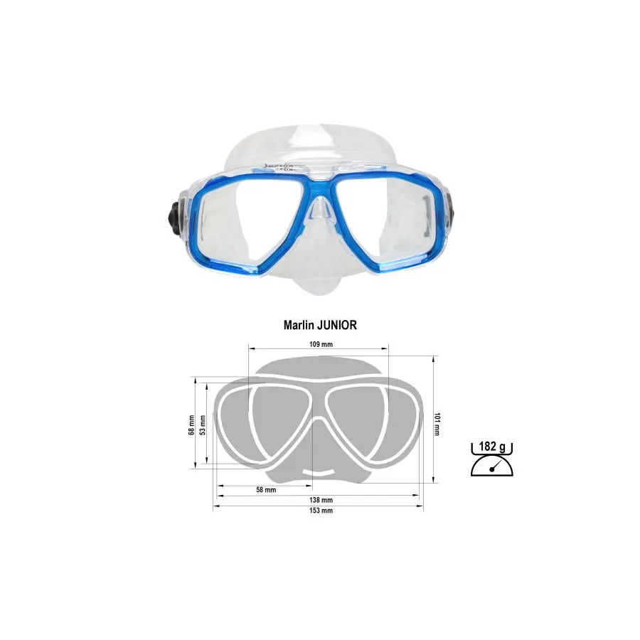 Máscara Marlin Junior Infantil (6 a 12 años) para Snorkel y Buceo - Vista 4
