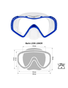 Máscara Marlin Look Junior para niños | marlinsubnorte