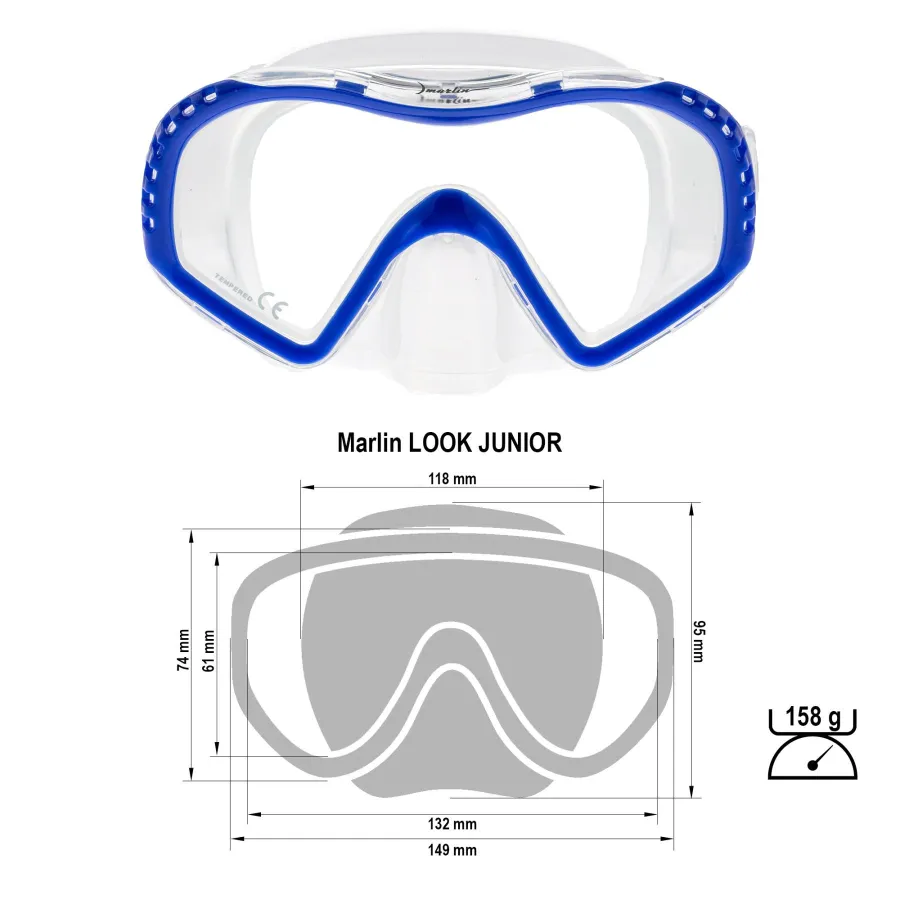 Máscara Marlin Look Junior Snorkel para niños - Vista 4