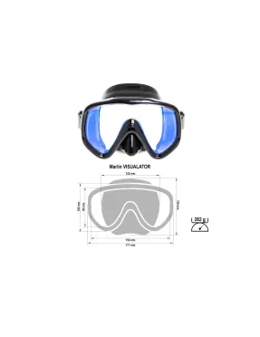 Máscara Marlin Visualator panorámica con opción | Marlinsubnorte