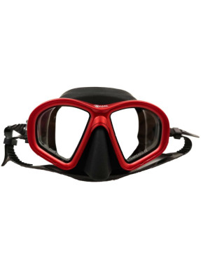Máscara Sigalsub METAL RED en silicona negra | Marlinsubnorte