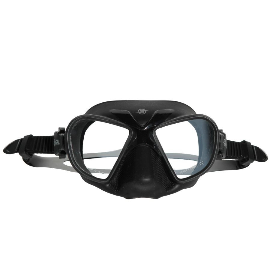 Máscara Sigalsub X-WIDE en silicona flexible negra opaca - Vista 3
